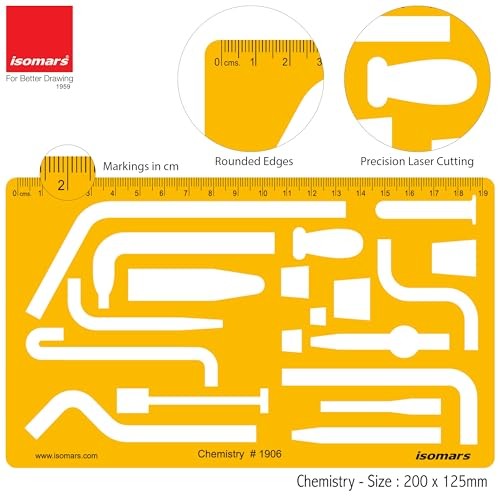 Chemistry Lab Equipment Template Stencil Symbols Drafting Tool 200x125mm gallery