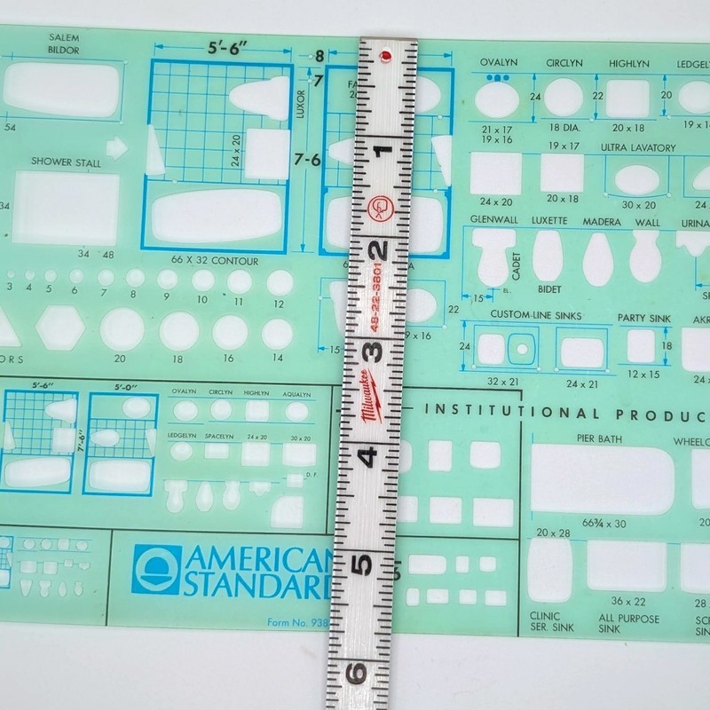 2 Architecture Drawing Templates - Template Designs & American Standard gallery