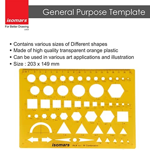 General Purpose Drawing Template Stencil Triangles Circles Squares Drafting Tool gallery
