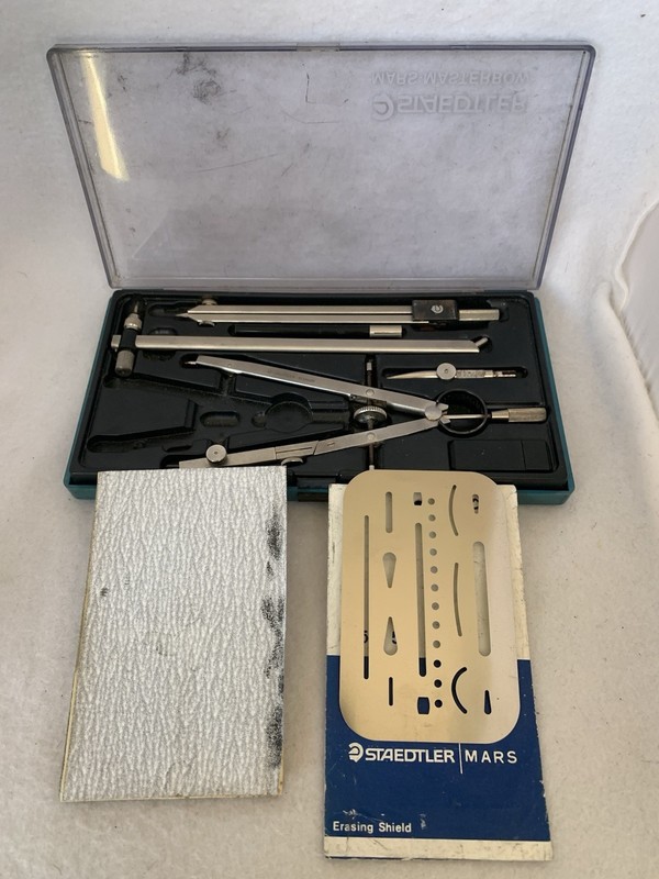 Vintage Staedtler Mars Masterbow Drawing Instrument Set Germany VTG