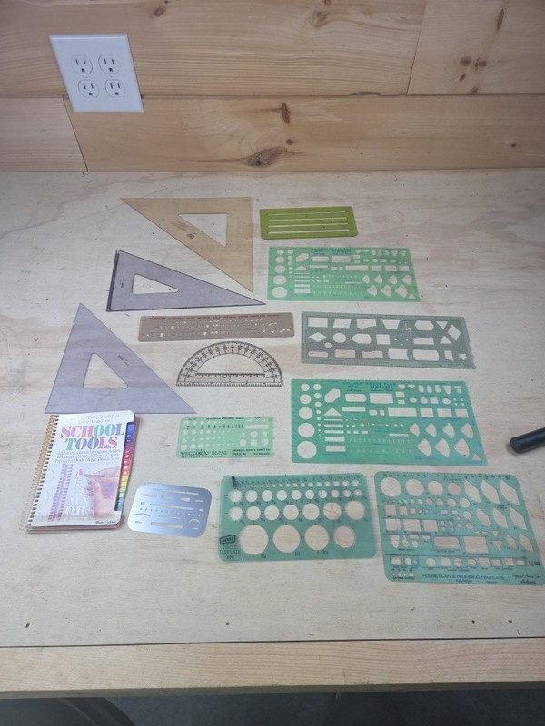 Vtg Lot 14 Engineering Drafting Drawing Design Templates Timely Pickett & More