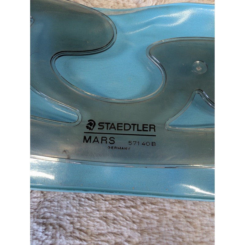 Staedtler Mars 571 40 WP Vintage French Curve Set German Drafting Templates 3pc gallery
