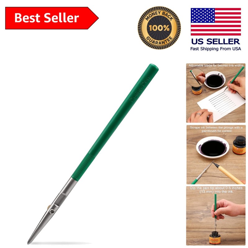 Multi-Purpose Ruling Pen for Artists - Durable Stainless Steel & Water-Resistant