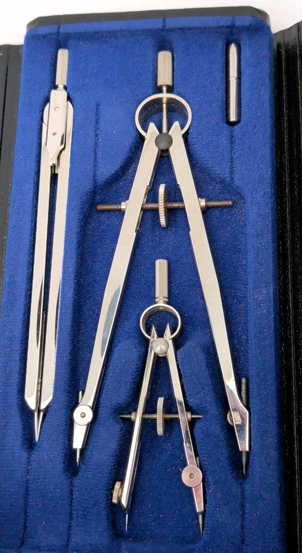 Dietzgen 1285-3 Mechanical Drafting Compass Set German Made Bow Compass Kit