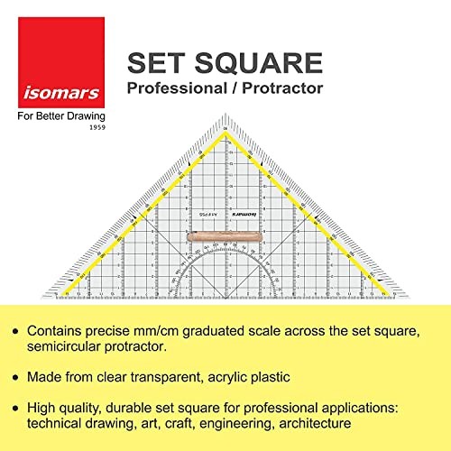 12" Set Square Acrylic Drafting Triangle Ruler Accurate Marking Engineering Tool gallery