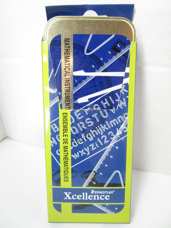 New NIP Staedtler XCELLENCE 10 piece Mathematical Instruments Set 557 10
