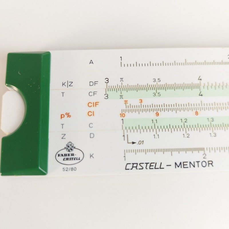 Faber Castell 52/80 MENTOR slide rule Made in Germany gallery
