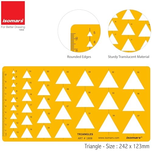 Triangle Shapes Template Stencil 1–34mm Drafting Drawing Jewelry Design Tool gallery