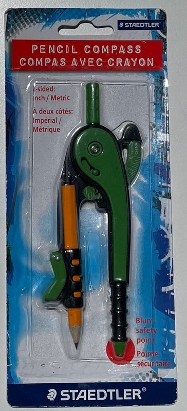 Staedtler® Plastic Safety Blunt Tip Student Compass w/Pencil Green gallery