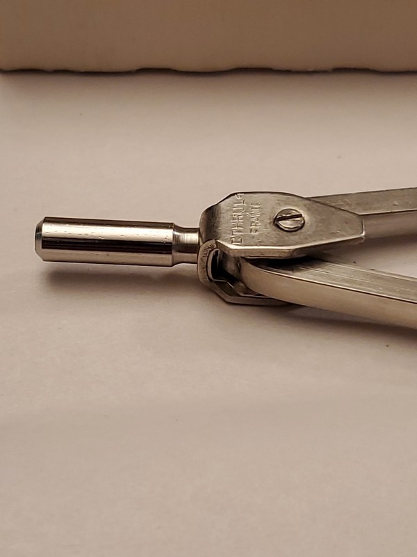 Vintage C Thrul L-4 Divider Drafting Tool In Box 4.75" France gallery