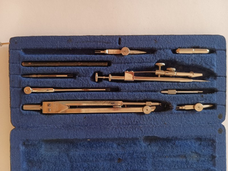 Vintage Compass technical drawing 9 pieces set ECO BRA – Made in Germany