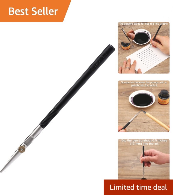 Stainless Steel Ruling Pen for Fine Line Drawing and Calligraphy – Ambidextrous