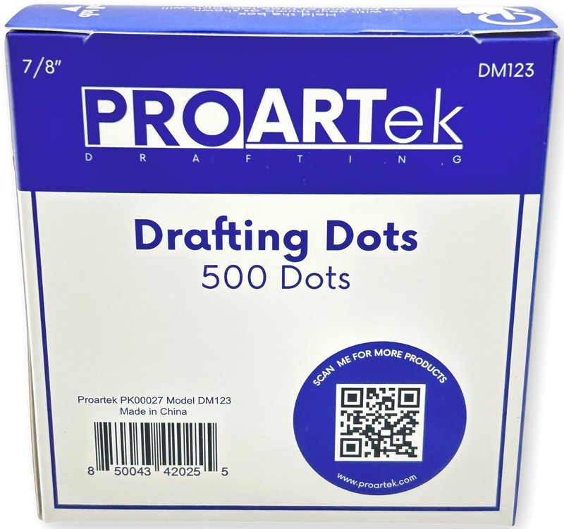 PROARTek PK00027 Model DM123 Drafting Dots, 500 Drafting Dots, 7/8" Diameter