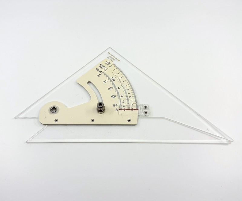 Pacific Arc 2008G Adjustable 8 In Triangle Acrylic Plain Edge Drafting Tool AEC