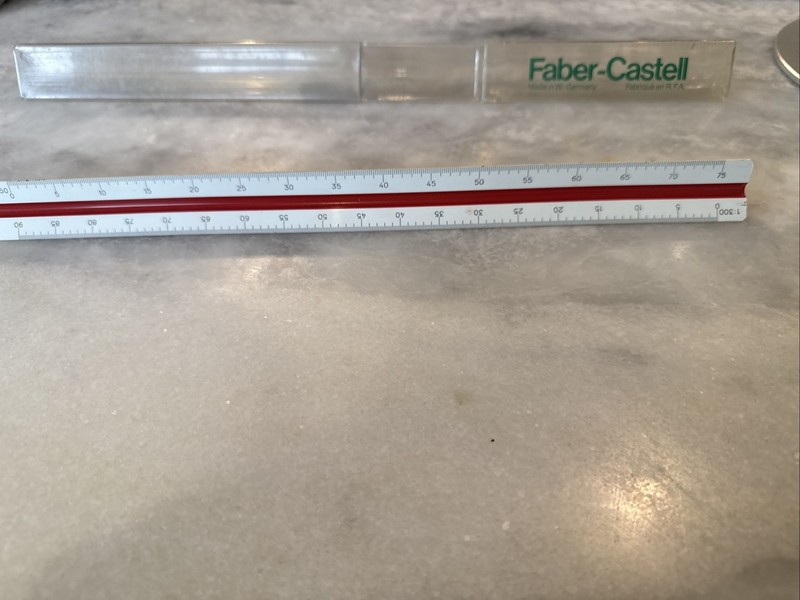 Vintage Triangle Ruler A. W. FABER CASTELL 853-B Made in Germany gallery