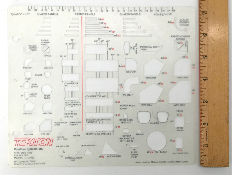 TEKNION Architectural Drafting Template Interior Design Furniture gallery