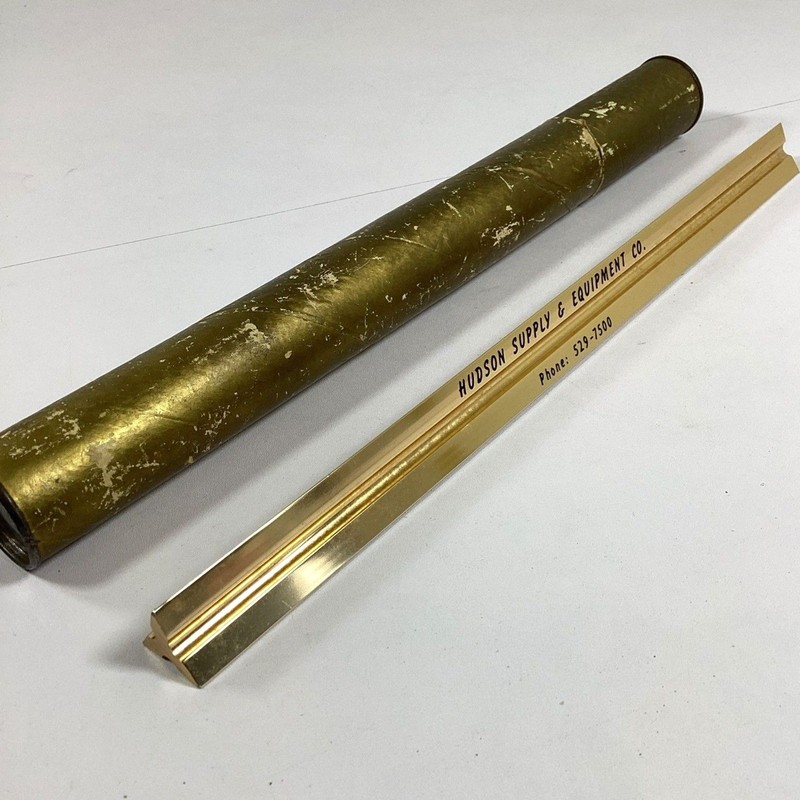 Advertising Gold Triangle Engineer Scale Ruler Hudson Supply Equipment Vintage