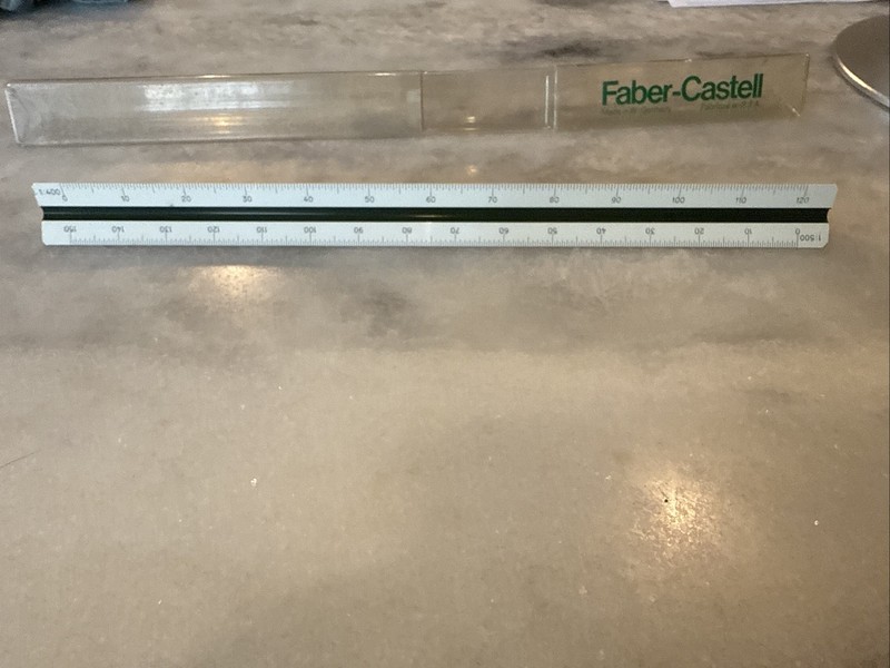Vintage Triangle Ruler A. W. FABER CASTELL 853-B Made in Germany gallery
