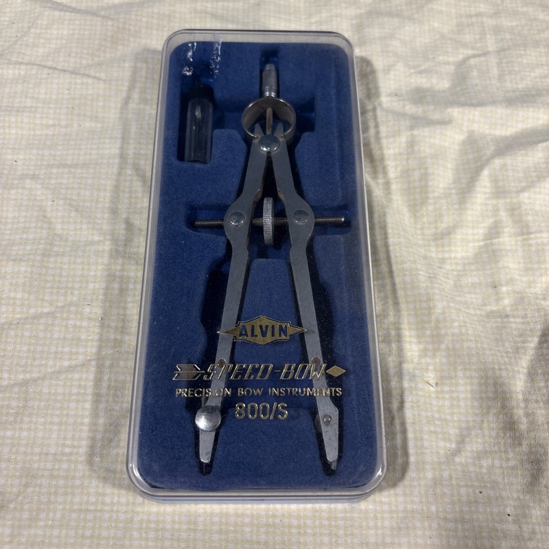 Vtg Alvin Brand No. 801/S Speed-Bow Precision Drafting Compass, 6" Germany