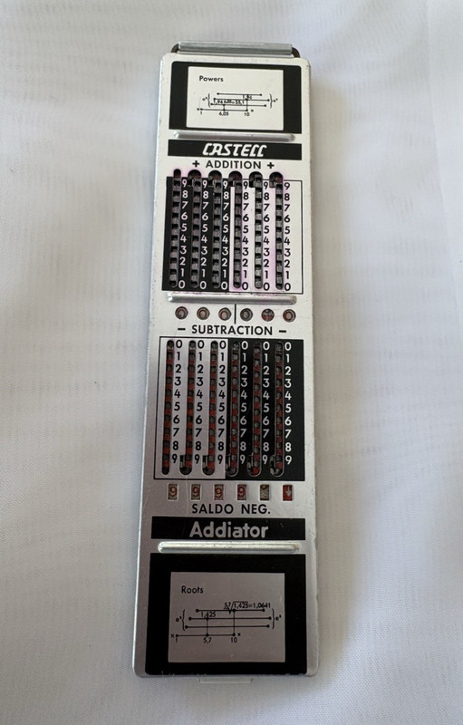 Vintage Faber Castell 67/54 Rb Darmstadt Slide Rule w/ Addiator