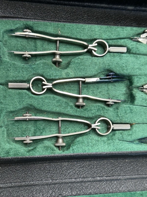 Vintage The Graf Apsco Company German Drafting Tool Set Drawing Instruments gallery