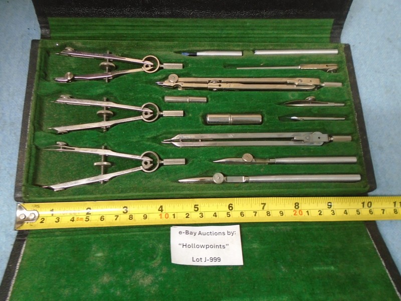 Tacro No. 2330 vintage Complete Drafting Drawing Set Made in Germany J999 gallery