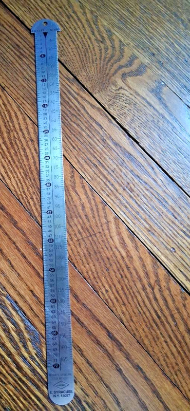 Vtg Gaebel Stainless Steel Ruler Double Sided 6 & 12 Pt Agate 612 Pica