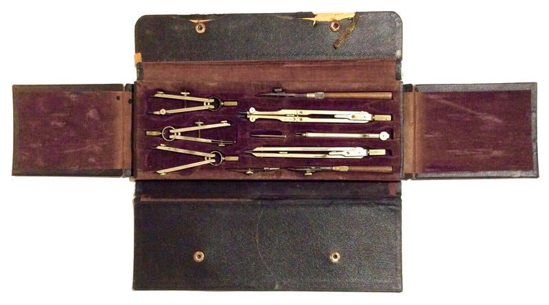 Vintage AMCO West Germany Near Complete Drafting Tool Set 9 of 10 Piece Set