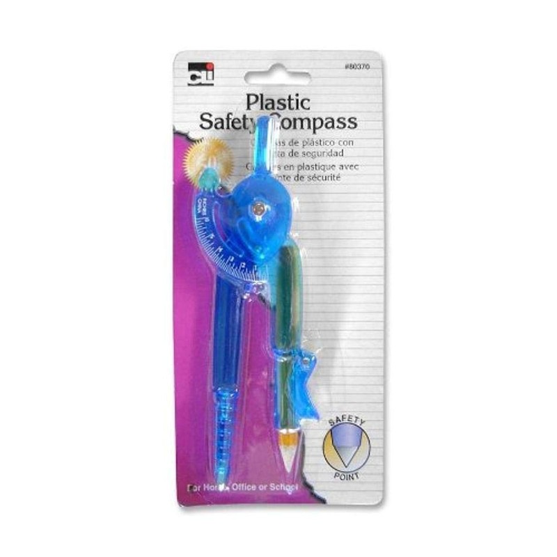 Assorted Color Ball Bearing Compass for Drawing Accurate Circles up to 12 Inches