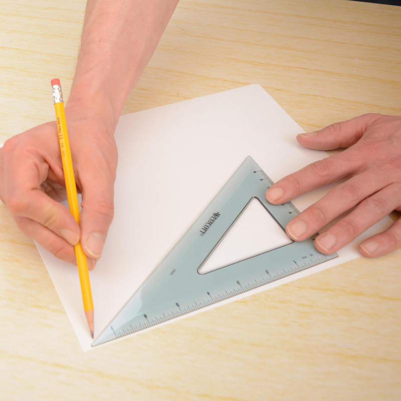 Triangular Scale Ruler Set, 30/60- and 45/90-Degrees, Back-to-School, School ...