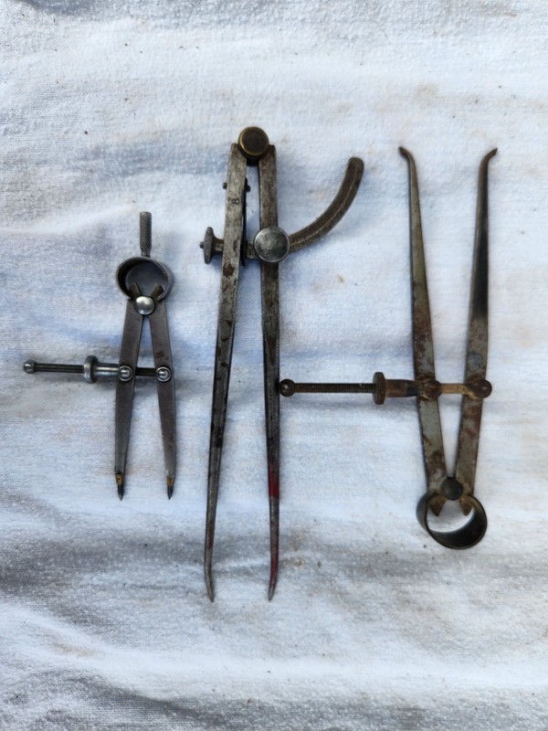 Vintage Lot Of 3 Compass, Scribe’s? Craftsman, Made In USA #8
