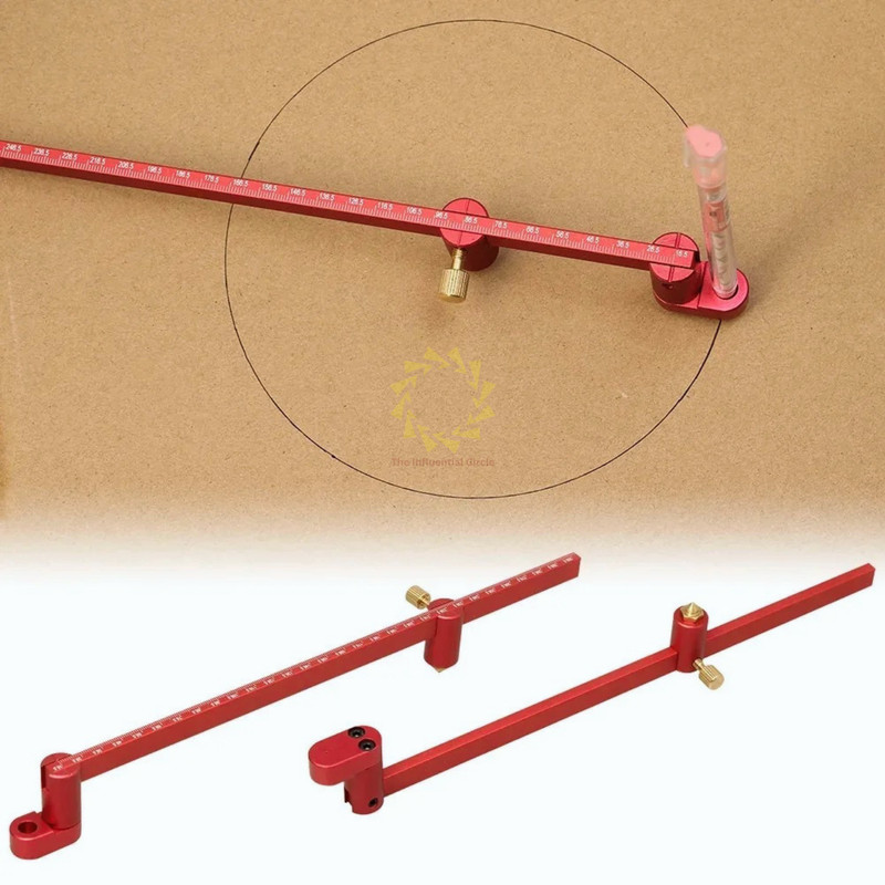 Adjustable Compass Ruler - Precision Circle Drawing for Woodworking & Drafting gallery