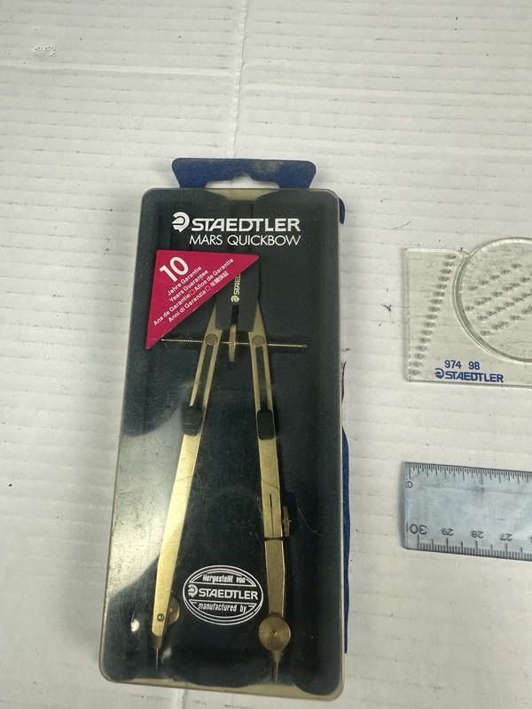 VTG Staedtler Mars Quickbow Drafting Instrument And Ruler,triangle,letter Guide