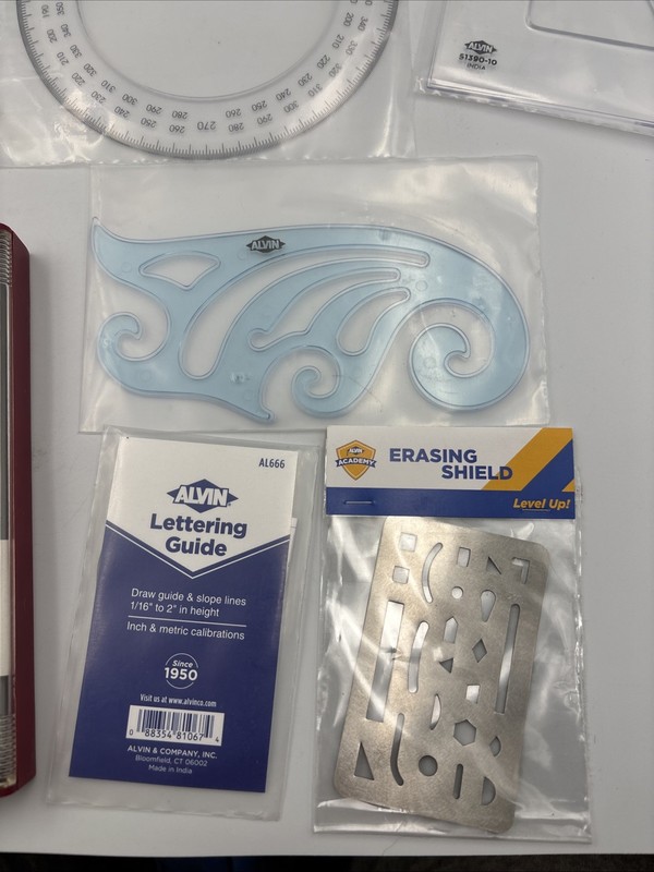 ALVIN Academy 10-Piece Drafting Design Launch Kit Tools Geometry Set New Openbox gallery
