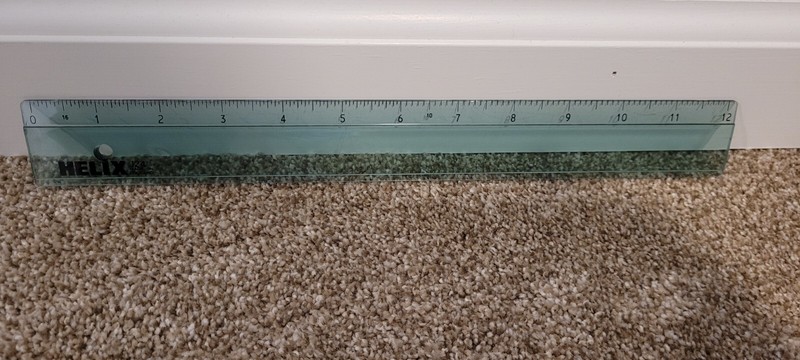HELIX Ruler J24 Clear Blue Made in England 12 Inch