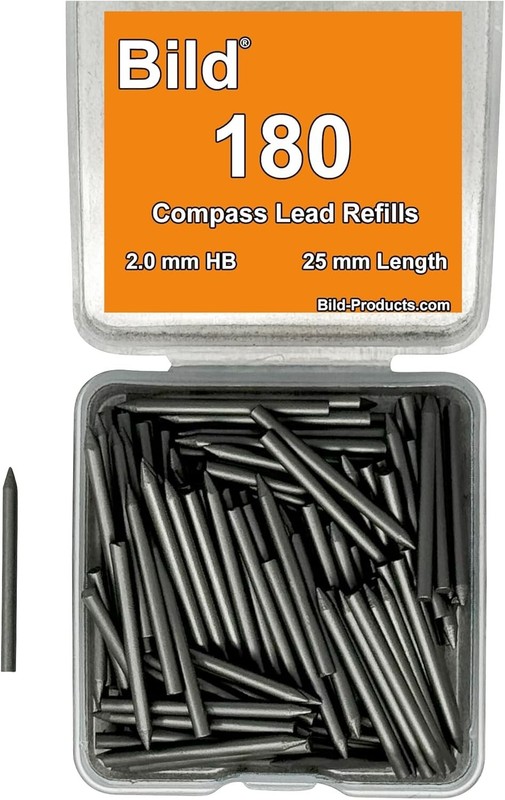 180 Premium Compass Lead Refills 2.0mm for Precision Drafting High Quality