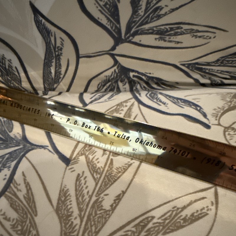Drafting Ruler Architect Advertising Brass 3 Sided Universal Associates Tulsa gallery