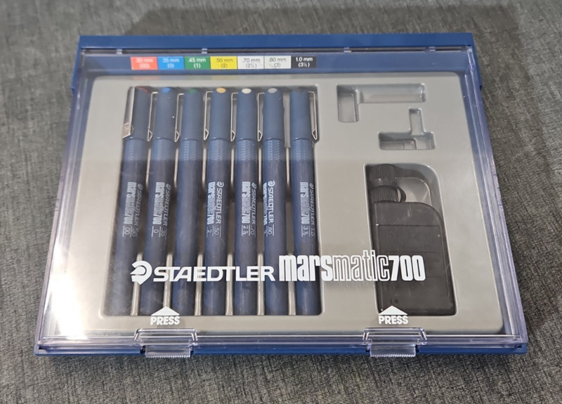 Staedtler Marsmatic 700 Technical Drafting Drawing Pen Set – USED