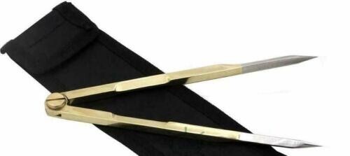 6 ” Straight Pattern Artist Divider Solid Brass & steel point Drawing with cover