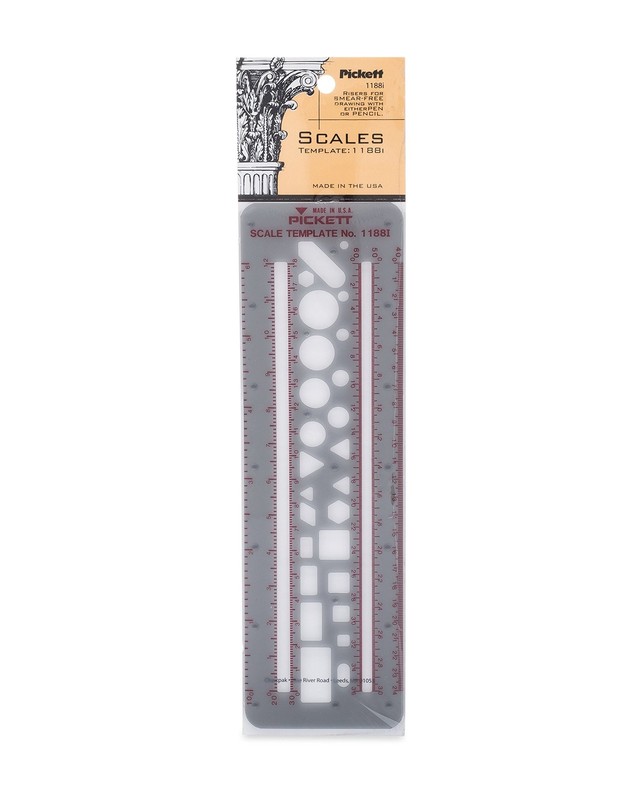 Scales Template 1188I 6 Printed Scales for Drafting Architectural Design