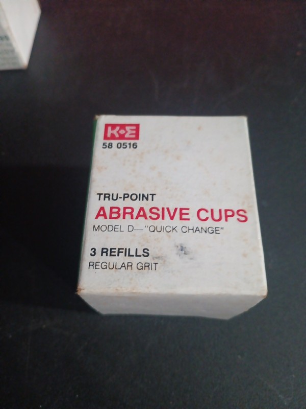 QTY 5 Vintage K&E Tru-Point Abrasive Refill Cups 58 0516 NEW