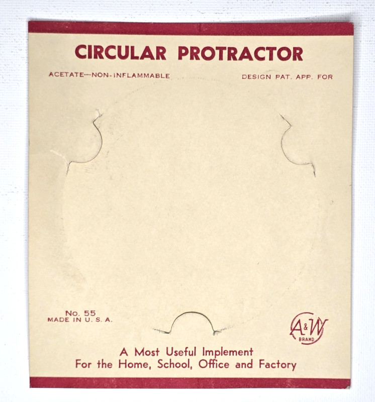 A&W Brand No 55 Circular Protractor for Home School Office Factory gallery