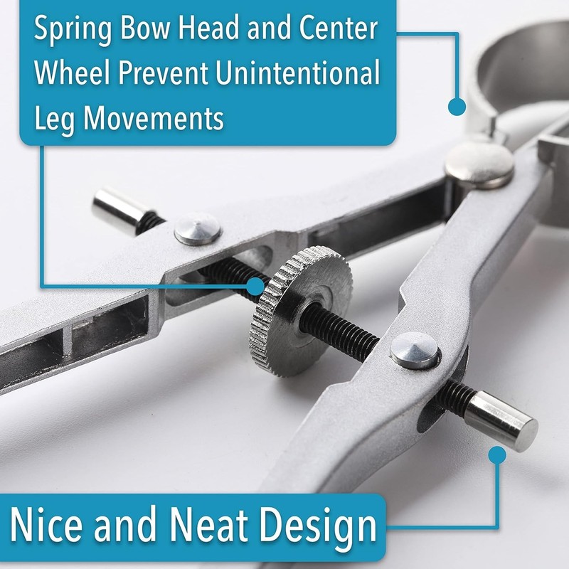 Ultra-Fine Bow Compass for Kids, Teens & Adults - Perfect for All Geometry Needs gallery