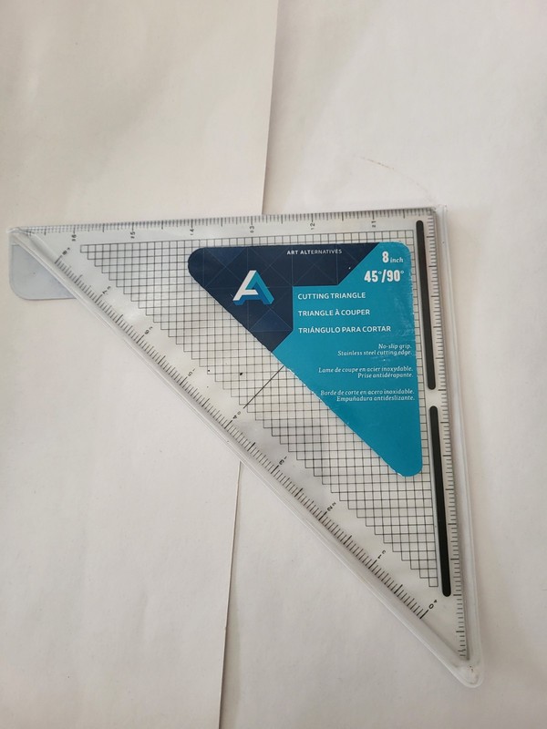 Art Alternatives Acrylic Cutting Edge Triangle 45 Degrees Clear Tool Draw