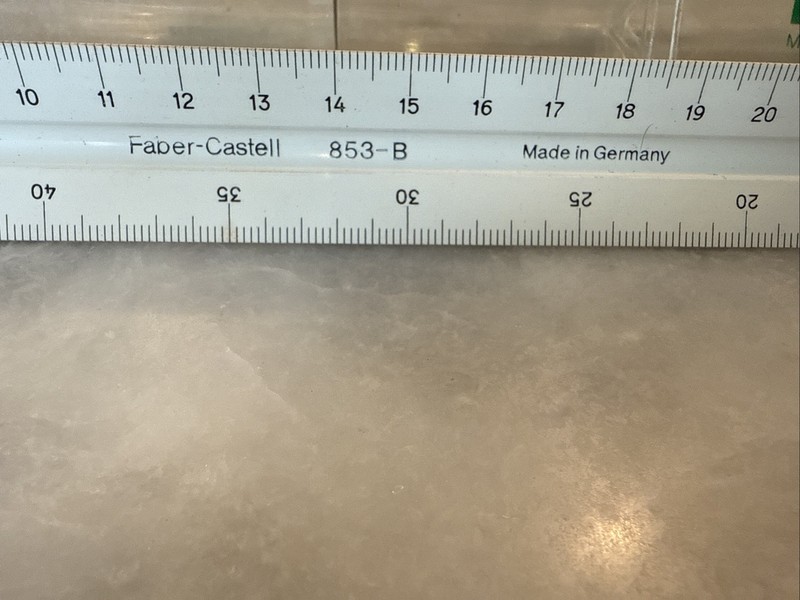 Vintage Triangle Ruler A. W. FABER CASTELL 853-B Made in Germany gallery
