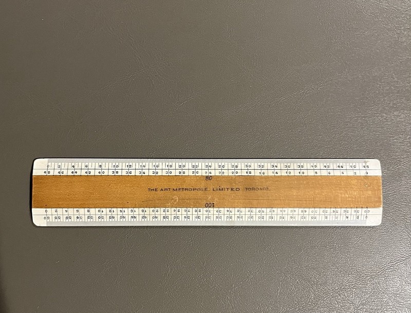 The Art Metropole Limited Toronto vintage wooden scale ruler