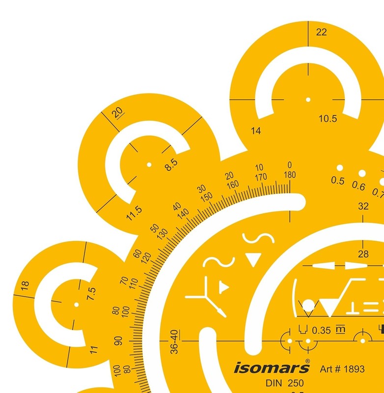 Radius Drawing & Drafting Template Stencil Geometry Circle Maker for Architects gallery
