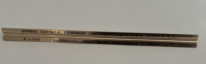 Vtg Metal Scale Drafting Ruler Architect Engineer General Electrical Equip Ad gallery