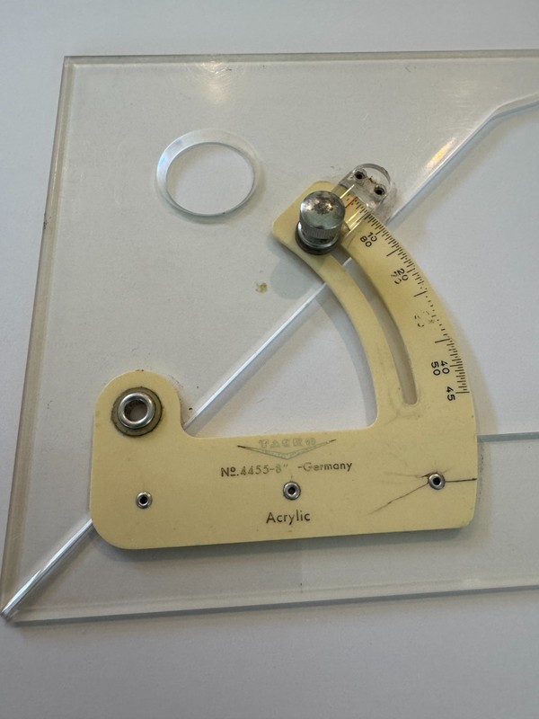 TACRO 4455-8" Made in Germany Engineering Adjustable Drafting Triangle Acrylic gallery