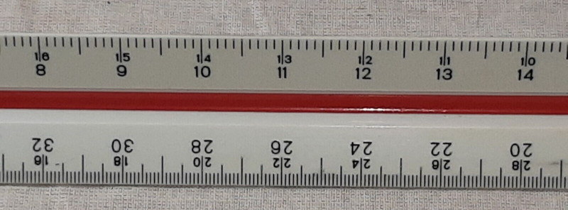 Staedtler-Mars 987 18-34 Engineer Triangular 3 Sided Ruler Colors German Drafti